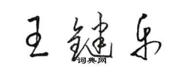 骆恒光王键乐草书个性签名怎么写