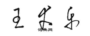 骆恒光王幸乐草书个性签名怎么写