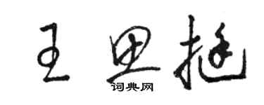 骆恒光王思挺草书个性签名怎么写