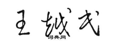 骆恒光王越民草书个性签名怎么写