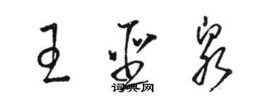 骆恒光王圣泉草书个性签名怎么写
