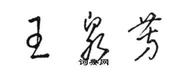 骆恒光王泉芳草书个性签名怎么写