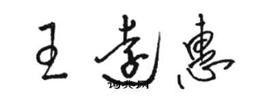 骆恒光王远惠草书个性签名怎么写