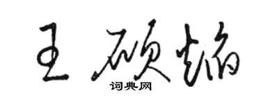 骆恒光王硕焰草书个性签名怎么写