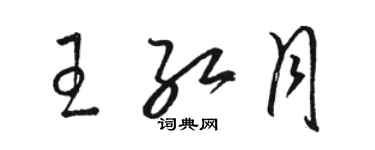 骆恒光王红月草书个性签名怎么写