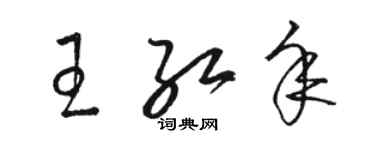 骆恒光王红年草书个性签名怎么写