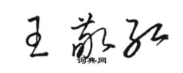 骆恒光王敬红草书个性签名怎么写