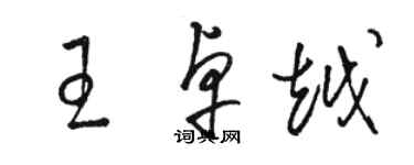 骆恒光王卓越草书个性签名怎么写