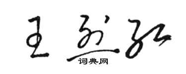 骆恒光王烈红草书个性签名怎么写