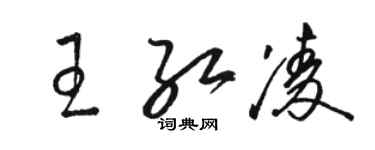 骆恒光王红凌草书个性签名怎么写
