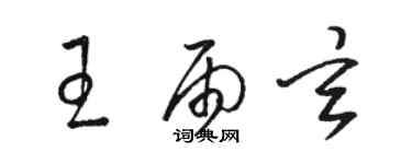 骆恒光王雨玄草书个性签名怎么写