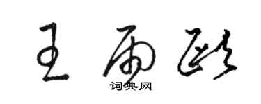 骆恒光王雨欧草书个性签名怎么写