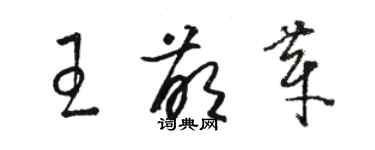 骆恒光王萌芽草书个性签名怎么写