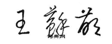 骆恒光王苏萌草书个性签名怎么写
