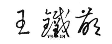 骆恒光王铁萌草书个性签名怎么写