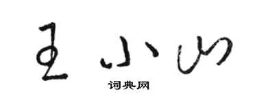 骆恒光王小山草书个性签名怎么写