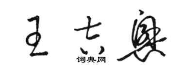 骆恒光王吉兴草书个性签名怎么写
