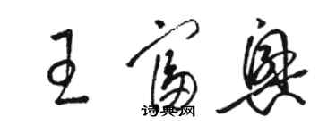 骆恒光王富兴草书个性签名怎么写