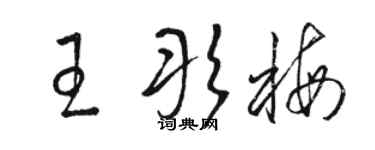 骆恒光王彤梅草书个性签名怎么写