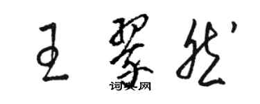 骆恒光王翠然草书个性签名怎么写