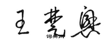 骆恒光王楚兴草书个性签名怎么写