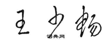 骆恒光王少畅草书个性签名怎么写