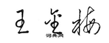 骆恒光王金梅草书个性签名怎么写