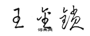 骆恒光王金锁草书个性签名怎么写