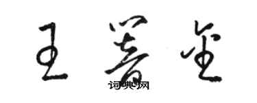 骆恒光王响金草书个性签名怎么写