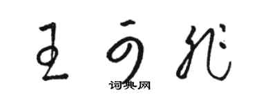 骆恒光王可非草书个性签名怎么写