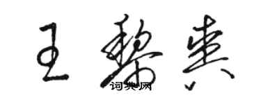 骆恒光王黎爽草书个性签名怎么写