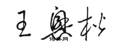 骆恒光王兴楷草书个性签名怎么写