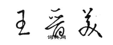 骆恒光王晋美草书个性签名怎么写