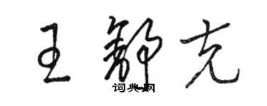 骆恒光王舒克草书个性签名怎么写