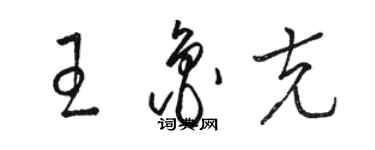 骆恒光王鲁克草书个性签名怎么写