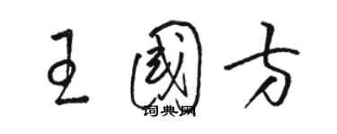 骆恒光王国方草书个性签名怎么写