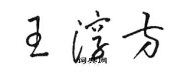 骆恒光王淳方草书个性签名怎么写