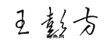 骆恒光王彭方草书个性签名怎么写