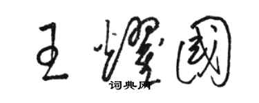 骆恒光王耀国草书个性签名怎么写