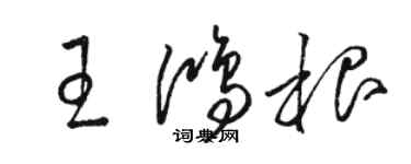 骆恒光王鸿根草书个性签名怎么写