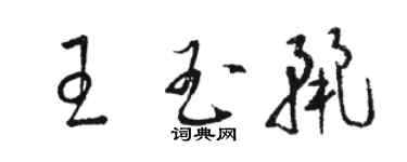骆恒光王玉丽草书个性签名怎么写