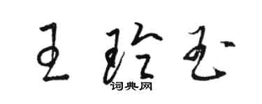 骆恒光王玲玉草书个性签名怎么写