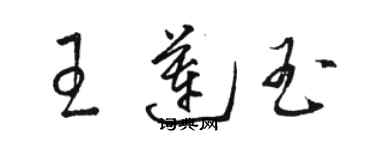 骆恒光王莲玉草书个性签名怎么写