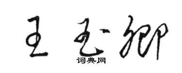 骆恒光王玉卿草书个性签名怎么写