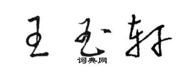 骆恒光王玉轩草书个性签名怎么写