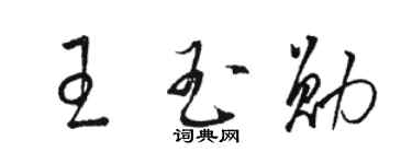 骆恒光王玉勋草书个性签名怎么写
