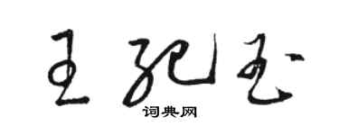 骆恒光王纪玉草书个性签名怎么写
