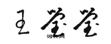 骆恒光王莹莹草书个性签名怎么写
