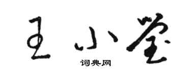 骆恒光王小莹草书个性签名怎么写