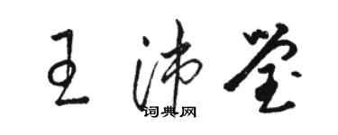 骆恒光王沛莹草书个性签名怎么写
